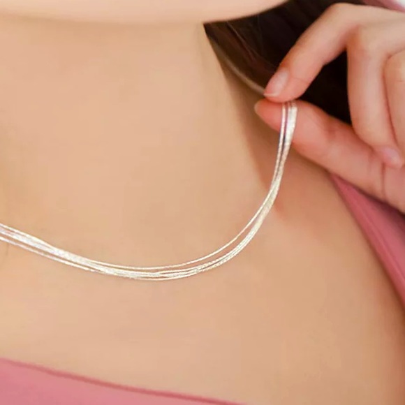 💫Insta multi layers sterling silver choker - Picture 2 of 4